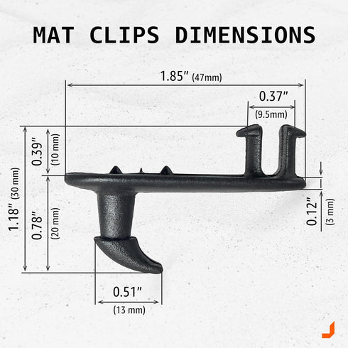 Click&Fit Front Car Floor Mat Clips 4-pack for 2000-2015 Toyota Lexus Scion – Black floor mat hooks replases 0821000820, Multi-use car carpet mat ...