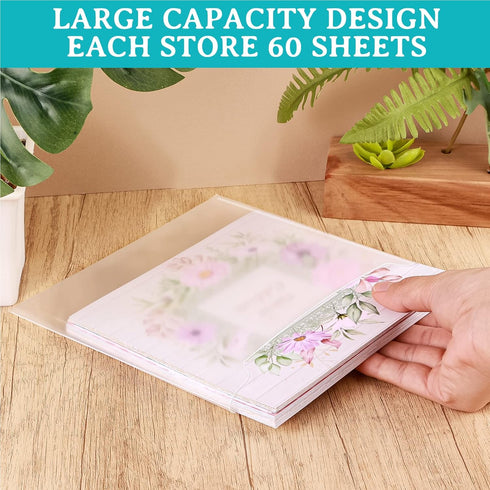 Caydo 36PCS 6x6inch Scrapbook Paper Storage, with 60PCS Sticky Index Tabs for Holding Scrapbook Paper, Cardstock, Vinyl Sheets...