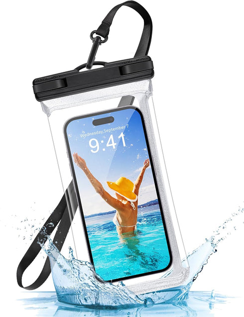 Clear Waterproof Phone Pouch -2 Pack, Waterproof Phone Case for iPhone 15 14 13 12 11 Pro Max XS Plus Galaxy 24 Cell phone Up to 7.0", PX8 Waterpr...