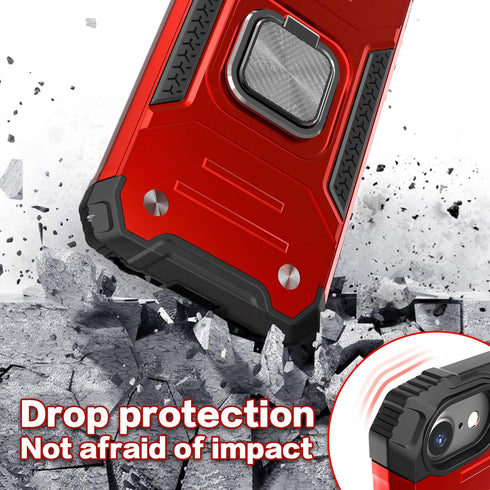 for iPhone SE 2020 Case with Screen Protector,Shockproof Drop Test Cover with Car Mount Kickstand Lightweight Protective Case for iPhone 6/6s/7/8/...