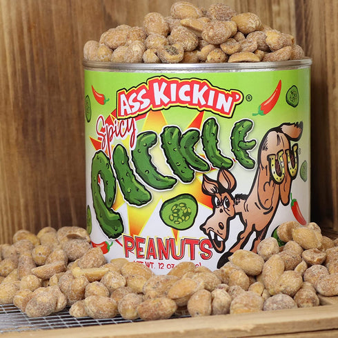 ASS KICKIN’ Spicy Peanuts - Hot Peanuts Spicy - 12oz - Nuts Flavoured with Pickle - Ultimate Gourmet Gift - Try if you dare!...