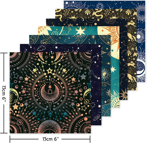 Origami 6x6 Paper Kit 150 Sheets 150 Vivid Colors Double Sided Same Printed Traditional Patterns Square for Arts Crafts Projects Japan Traditional...