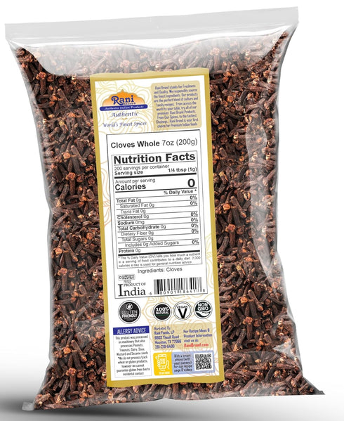 Rani Cloves Whole (Laung) 7oz (200g) Great for Food, Tea, Pomander Balls and Potpourri, Hand Selected, Spice ~ All Natural | NON-GMO | Kosher | Ve...
