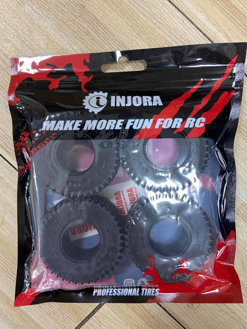 INJORA 1.0 Tires - S5 All Terrain Comp Pin Crawler Tires for TRX4M AX24 SCX24 FCX24 Upgrade Parts,55 * 20mm,T1013...