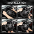 SEG Direct Car Steering Wheel Cover for F-150 Tundra Range Rover 15 1/2" - 16", Black Microfiber Leather...