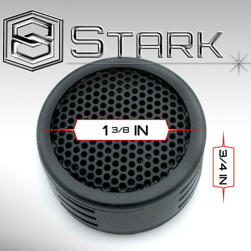 Stark Industries High Performance 500 Watt Max Power Neodymium Silk Dome Tweeters - 4 Pairs Super High Frequency Mini Car Audio...