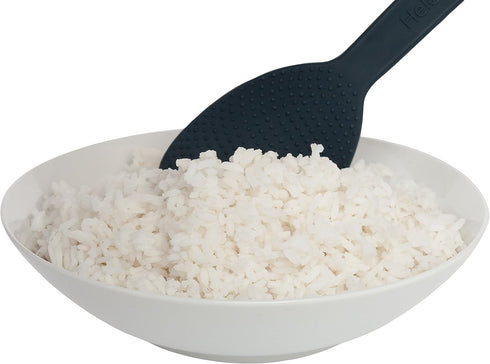 Helen’s Asian Kitchen Never Stick Rice Paddle, Non-Stick Silicone with Steel Core...