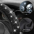 Bling Diamond Car Steering Wheel Cover, Anti-Slip Soft 14.5-15.5 Inch Sparkly Rhinestone Steering Wheel Protector for Women Men, Universal Fit Mos...