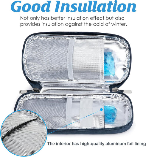 YOUSHARES Insulin Cooler Travel Case - Diabetic Cooler Travel Case Portable Refrigerated Medicine Travel Case for Insulin Pen and Medication Diabe...