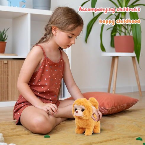 Easfan Walking Monkey Plush Toy Electric Interactive Monkey Stuffed Animal Barking Tail Wagging Head Nodding Monkey Pet Toy Christmas Birthday Gif...