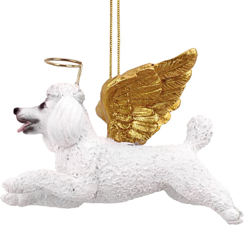 ANGEL WHITE POODLE ORNAMENT...