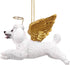 ANGEL WHITE POODLE ORNAMENT...