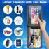takyu Waterproof Phone Pouch, Double Space Waterproof Phone Bag Large Capacity Underwater Protector Dry Bag with Crossbody Lanyard Fits Up to 9.8"...