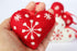 Hearts Christmas Ornaments Set of 4-Snowflake 100% Pure New Zealand Wool Handmade Eco-Friendly Valentine's Day Decor Shower Nursery Decoration Fai...