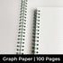 Graph Paper Spiral Notebook, 2-Pack, 200 Pages of Squared Paper, A5 Grid Journal Notebook for Writing,Drawing,Graphing in Work & School, 8,3 x 5.7...