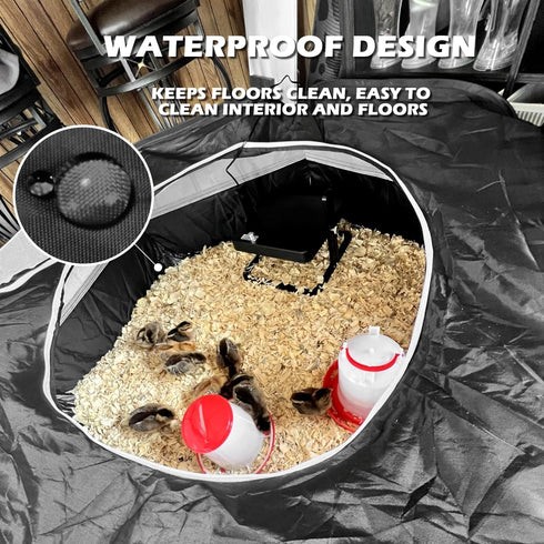 UWE Small Animal Playpen, Chicken Brooder Box with Cover Top, Portable Outdoor Exercise Pet Cage Tent, Waterproof Breathable Pet playpen Indoor fo...