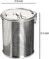 Commercial Grade D 3.9" X H 5.3" Genuine Stainless Steel 18/8 Perforated Strainer - One Touch Lock System - Restaurant & Home Use...