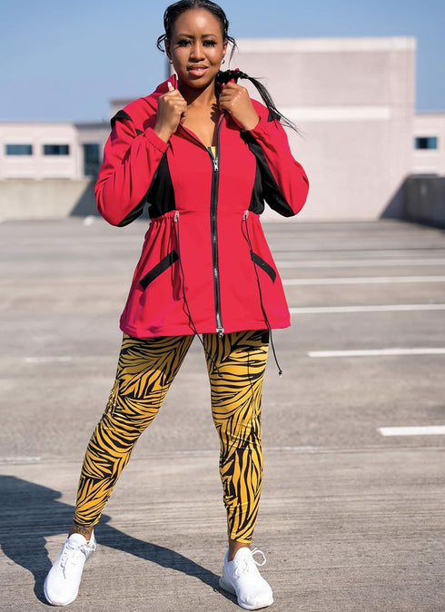 Know Me Misses' Windbreaker Jacket, Bra Top, and Leggings Sewing Pattern Packet, Sizes 18-20-22-24-26, Multicolor...
