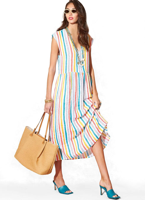 McCall's Easy to Make Misses' Sun Dresses Sewing Pattern Packet, Design Code M8281, Sizes XS-S-M-L-XL-XXL, Multicolor...