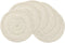 SHACOS Round Placemats Set of 6 Boho Braided Bordered Placemats 15 inch for Dining Tables Wedding Holiday Party (Ivory Bordered, 6)...