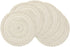 SHACOS Round Placemats Set of 6 Boho Braided Bordered Placemats 15 inch for Dining Tables Wedding Holiday Party (Ivory Bordered, 6)...