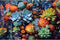 Puzzle for Adults 500 Pieces-Succulents Jigsaw Puzzle Highlights The Multitude of Color in The World of Succulents-Thick, Sturdy Pieces Challengin...