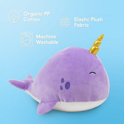 Narwhal Stuffed Animal Ultra Soft Plush Cute Narwhal Toy Plushie Stuffed Animals for Kids...