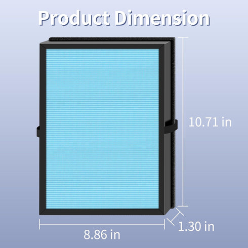 MK04 Filter Replacement Compatible with AROEVE MK04 MG04JH Air Purifier, 4-Layers H13 Ture HEPA, High-Efficiency Activated Carbon Filter, Standard...