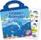 Reusable Sticker Book for Kids, Ocean Stickers Educational Learning Toys Travel Stickers Activity Books for Toddler Girls Boys Age 3+ Birthday Gif...