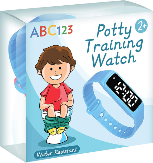 ABC123 Potty Training Watch - Baby Reminder Water Resistant Timer for Toilet Training Kids & Toddler (Blue)...