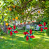 timecity 4 PCS Pinwheels Red Green Wind Spinners 9.5inch Sparkly Garden Pinwheel Reflective Windmills Scare Birds Animal Away Spinner for Yard and...