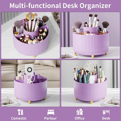 360° Rotate Makeup Brush Holder Organizer, Makeup Organizers Countertop, Makeup organization and Skincare Storage for Vanity, Desktop, Bathroom (P...