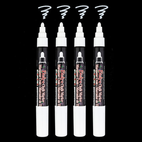 UCHIDA 4 White Broad Tip Bistro Chalk Marker...