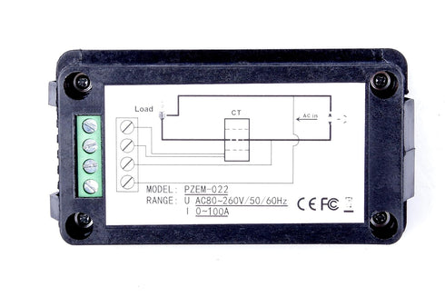AC 80V-260V Current Voltage Amperage Power Energy Panel Meter LCD Digital Display Ammeter Voltmeter Multimeter (100A(Current CT))...