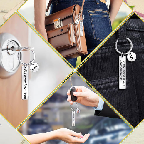 Gisafai 30 Pcs Laser Engraving Stainless Steel Keychain Blanks Engravable Metal Keychains for DIY Crafts Back to School Gifts...