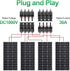 OYMSAE Solar Y Branch Connectors Solar Panel Parallel Connectors 1 to 4 Solar Adapter Cable Plug Tool Kit (M/FFFF, F/MMMM)...