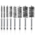 ASNOMY 8Pcs Stainless Steel Bore Brush,1/4''-1'' Inch Stainless Steel Bristles Wire Brush Bore Cleaning Brush Set for Power Drill Cleaning, Abrasi...