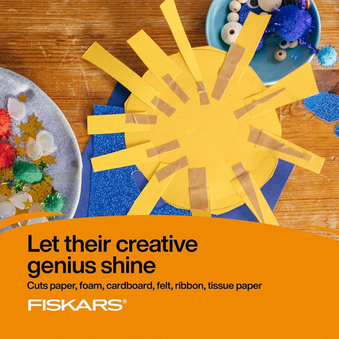 FISKARS® Magic Morph Kids Scissors - Image Moves when Tilted - Pointed-tip for Ages 4+ - Fun Ninja Design - Back to School Supplies...