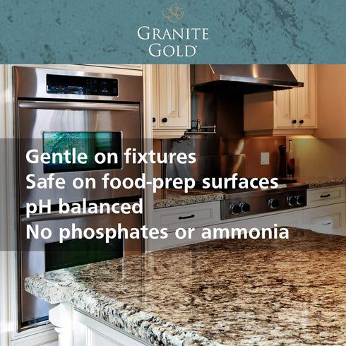 Granite Gold Surface Cleaner Wipes for Stainless Steel, Glass, Granite, Quartz, Marble Countertops, 40 Count (Pack of 1), White...