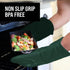 BPA-Free Silicone Oven Mitts Ultra Heat Resistant up to 500°F - Oven Mitts with Thick Cotton Liner - Long Slip Resistant Pot Holders, Flexible Ove...