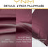 YnM Cooling Pillowcase 2 Pack,King(21''x40'')?Burgundy...