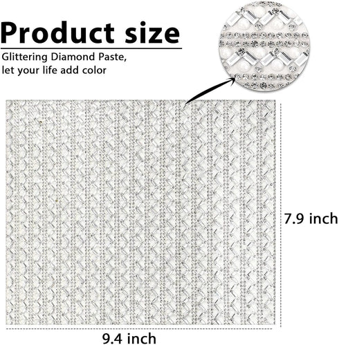 WILLBOND Bling Crystal Rhinestone Pearl Sheets Self Adhesive Rhinestone Pearl Sticker DIY Glitter Gem Diamond Sticker Sheet for Wedding DIY Crafts...