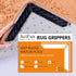 8 pcs Rug Tape, Non Slip Reusable Washable Rug Grippers for Area Rugs, Floor Mats, Hardwood Floors, Tile Floors, Linoleum, Carpets, Black (not App...