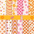 VIVIQUEN 24 Sheets Little Orange Daisy Double-Sided Scrapbook Paper 30x30cm Flower Craft Paper Folded Flat for DIY Decorative Background Card Maki...