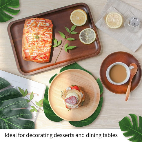 74 Pcs 7 Kinds Artificial Palm Leaves Tropical Fake Leaves, Monstera Leaf for Safari Jungle Hawaiian Dinosaur Luau Party Table Decoration Wedding ...