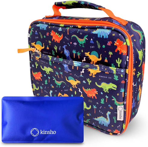 Dinosaur Lunch Box with for Boys with Ice Pack, Insulated Bag for Toddlers Kids Girls Baby Boy Daycare Pre-School Kindergarten, Container Boxes fo...
