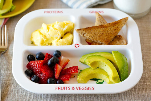 Health Beet MyPlate Portion Control Plate – 3 Divided Sections for Proteins, Grains & Fruit+Veggies - Dishwasher & Microwave Safe Sectioned Plates...