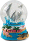 Elanze Designs Florida Dolphins Tabletop Dresser Nightstand Figurine Decoration 100MM Sturdy Glitter Water Wind Up Musical Snow Globe Plays Tune b...