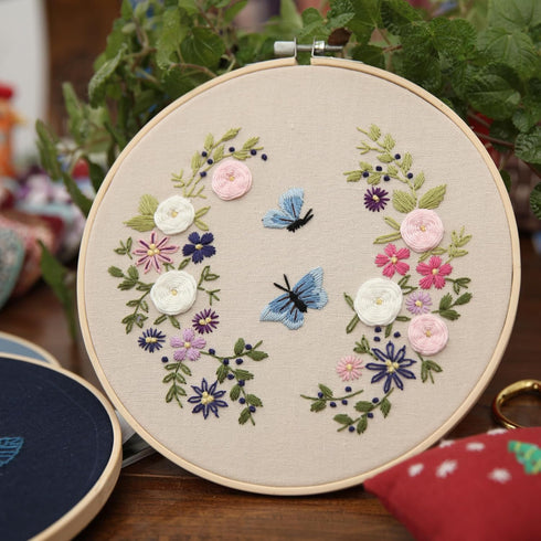 Maydear 3 Pack Embroidery Starter Kit with Pattern, Stamped Cross Stitch Kits for Beginners Adults with Embroidery Hoop and Instructions, Hand Emb...