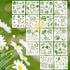 16 Sets Flower Stencils for Painting on Wood, 168 pcs Small Plants Including Flower Grass Birds Butterfly Bee Reusable Templates for Scrapbooking ...